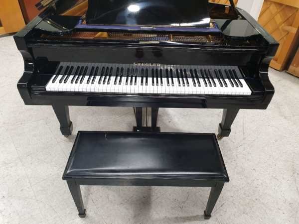 1981 Stegler G5A Ebony Polish Grand Piano keys