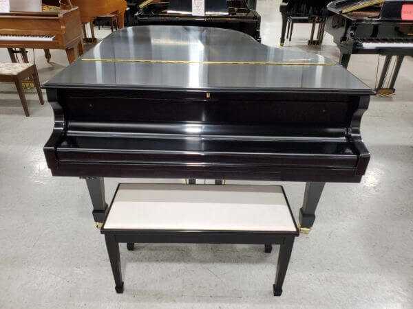 1992 Opus II Baby Grand Piano With Fallboard and Lid Closed