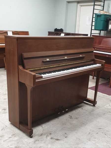 1987 Schimmel 45 Walnut Satin Studio Piano 1