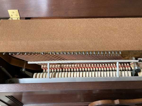1993 Young Chang F-116 Studio Upright Piano Left Strings_Hammers