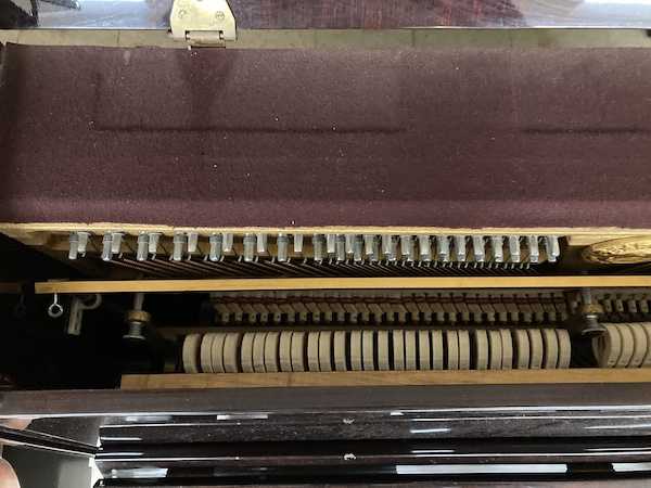 Pearl River Console Piano Left Strings_Hammers